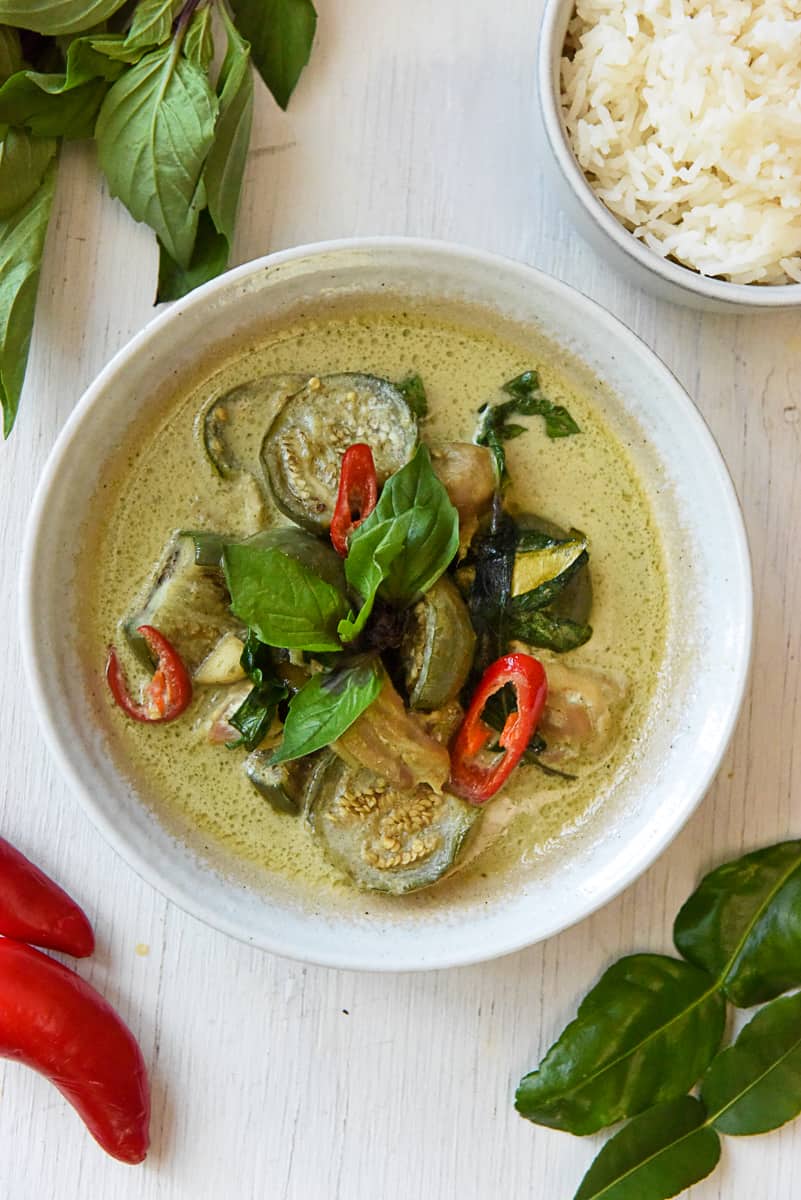 Thai Green Curry Chicken Eggplant