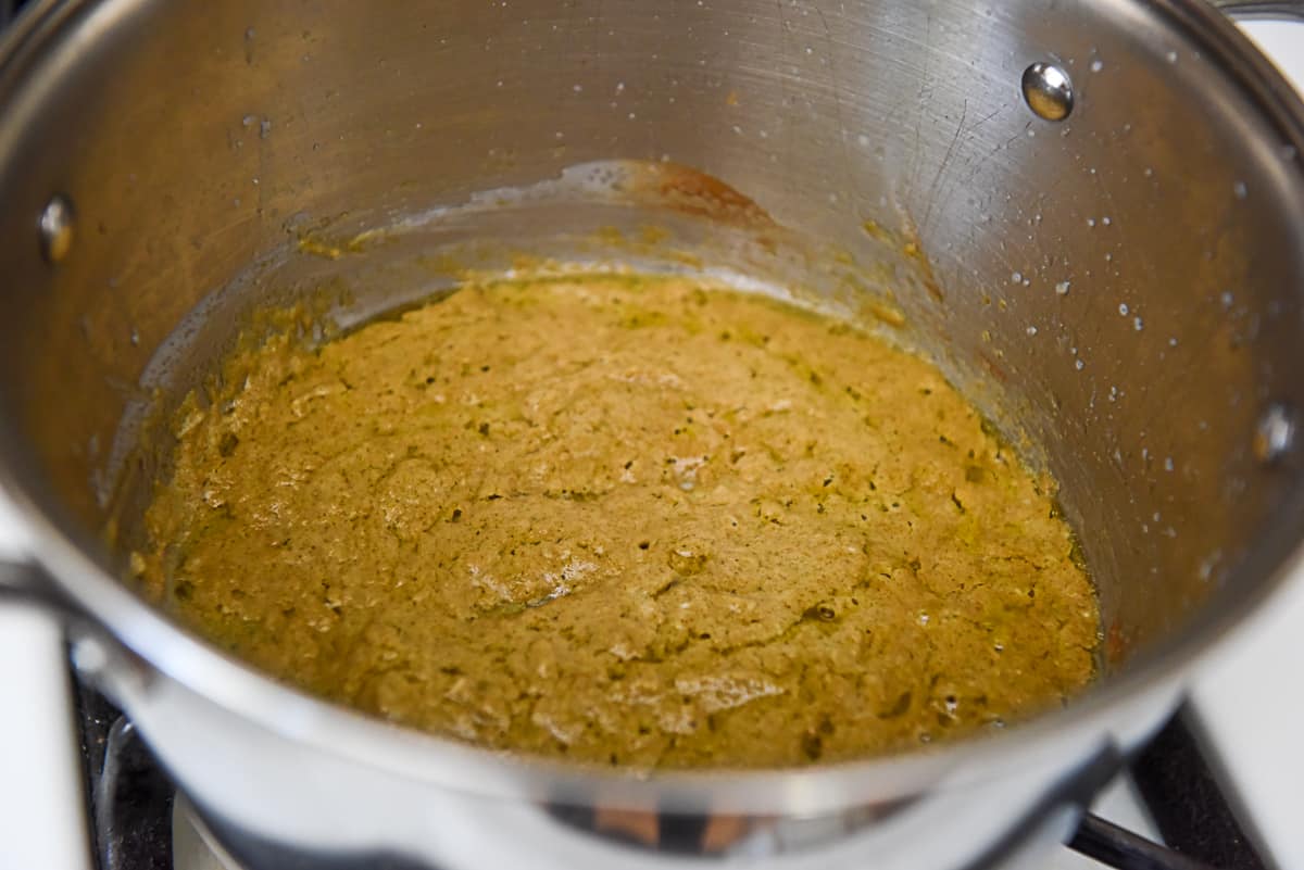 Fry the Green Curry Paste in the Coconut Milk