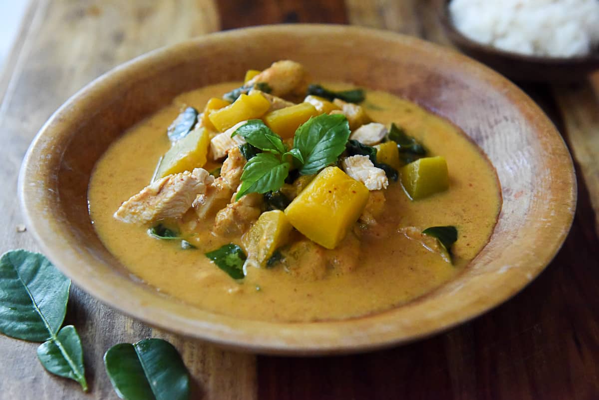 Thai red curry with pumpkin