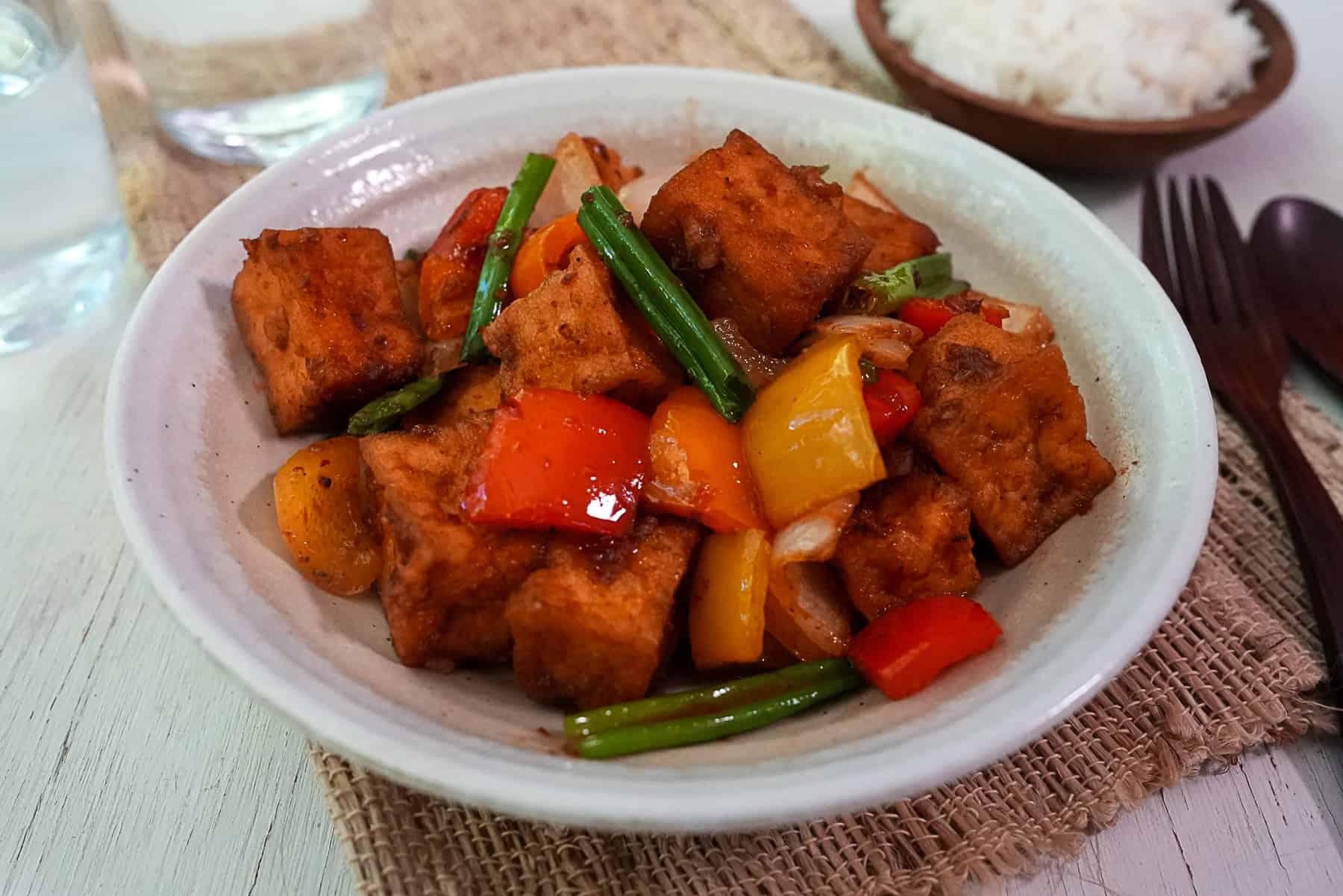 Pad Nam Prik Pao Tofu