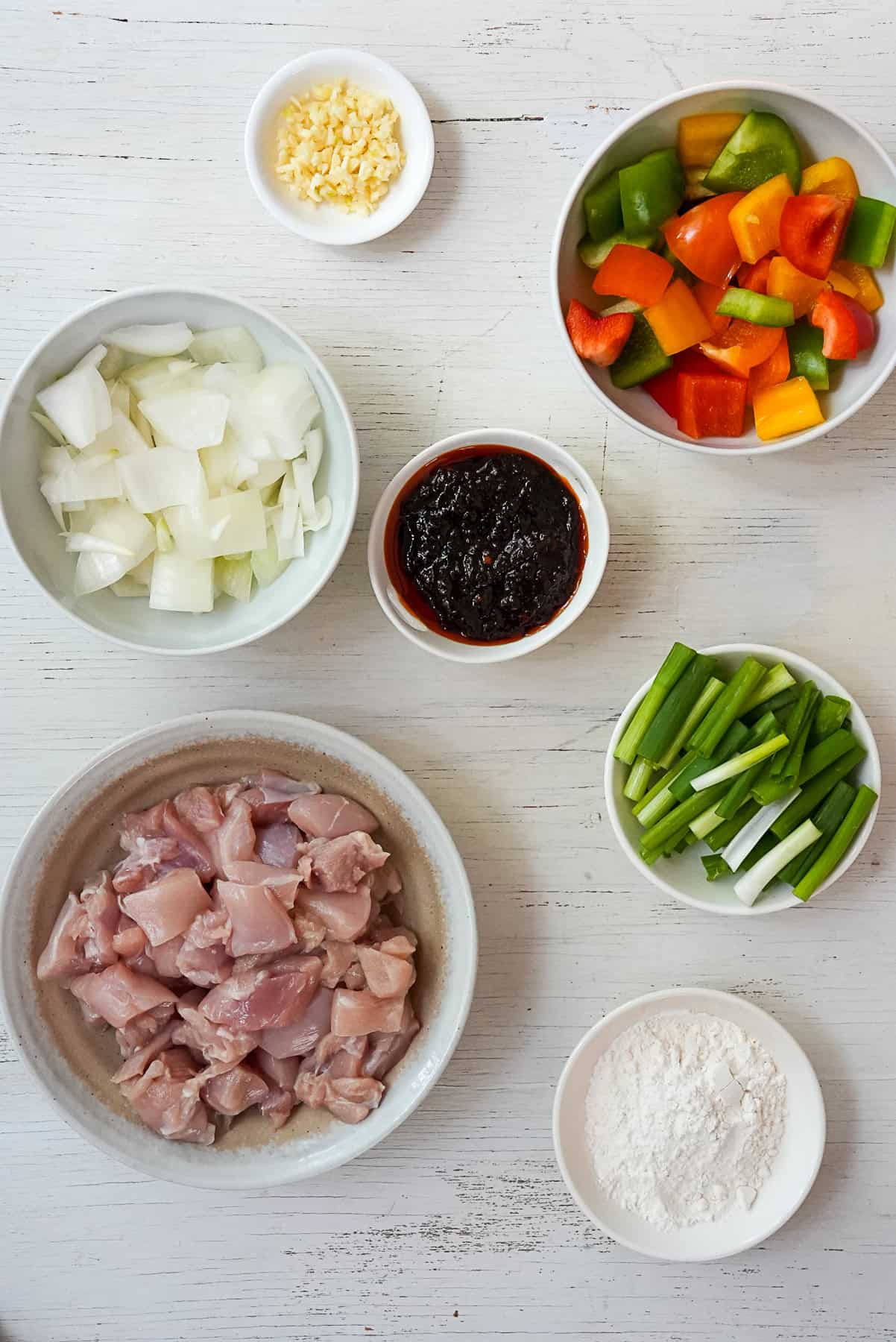 Ingredients for Pad Nam Prik Pao