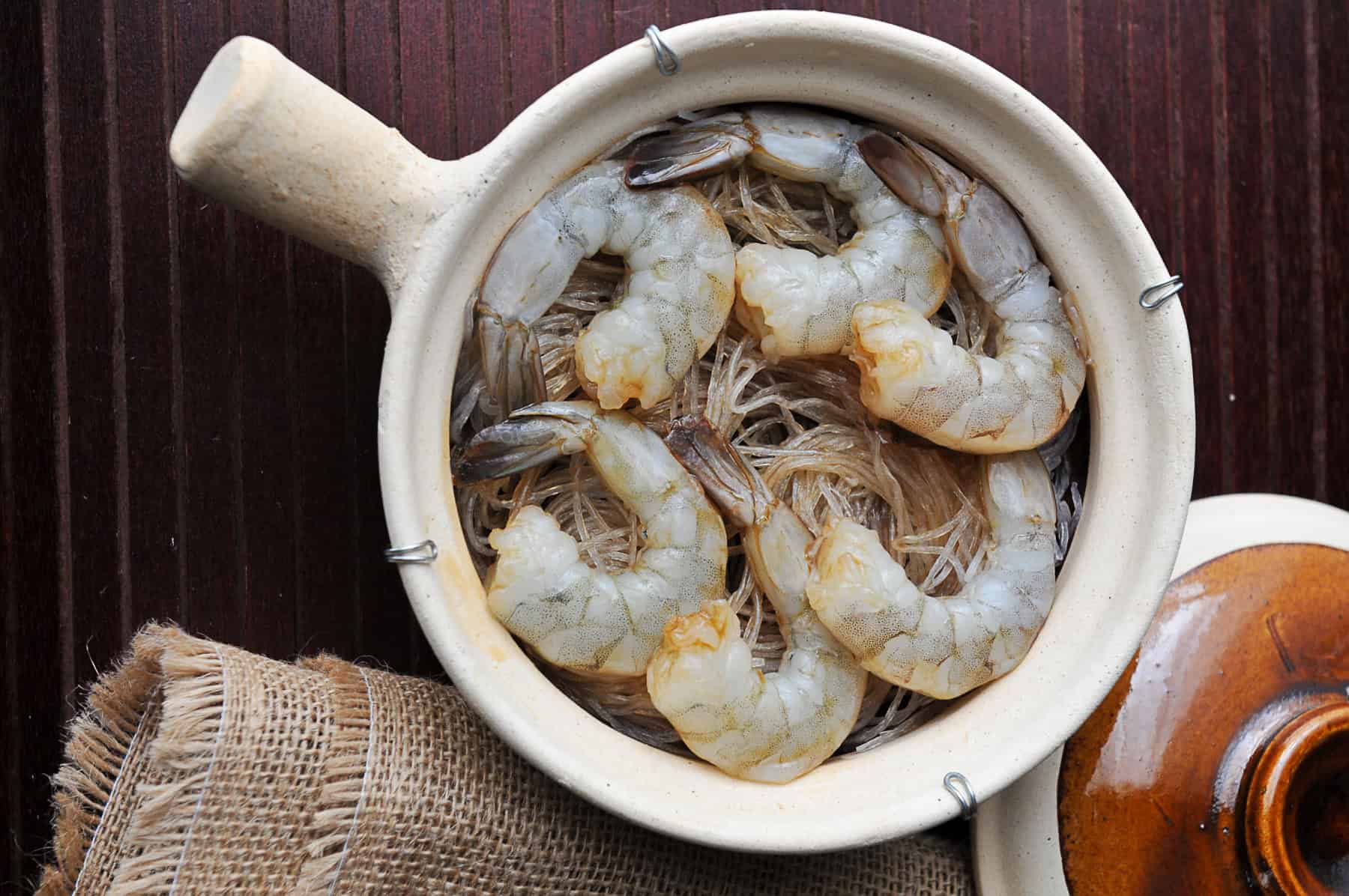 top with shrimp and seasoning sauce mix