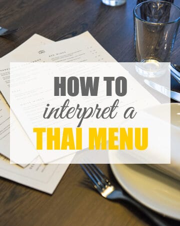 How To Interpret a Thai Menu
