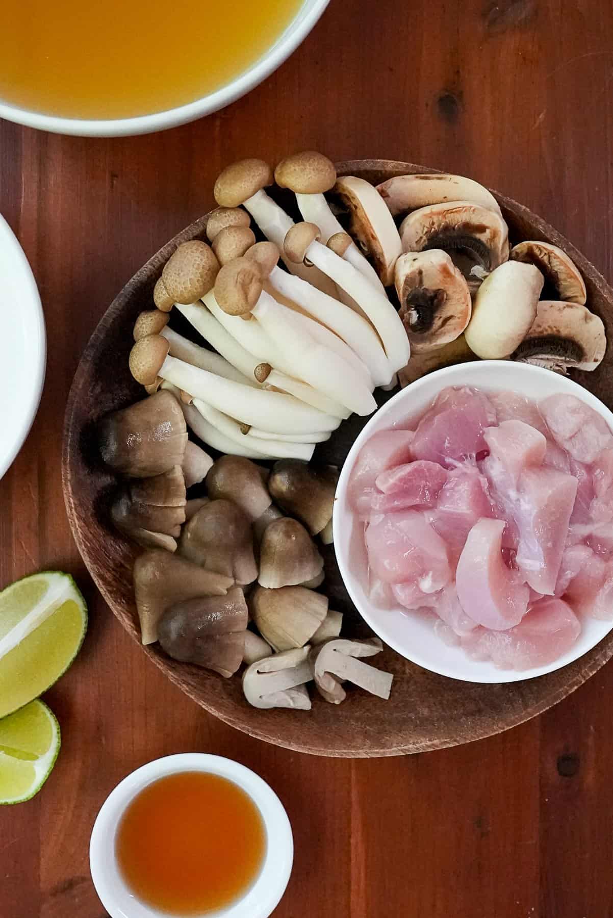 Tom Kha Gai Soup Ingredients.