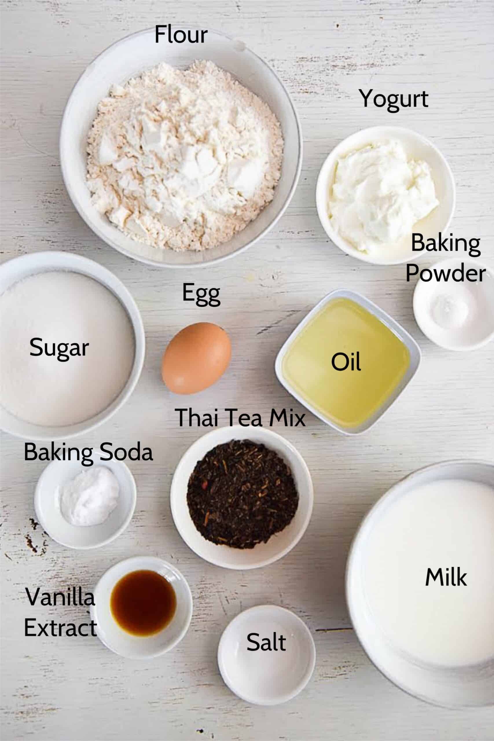 Thai Tea Bread Ingredients