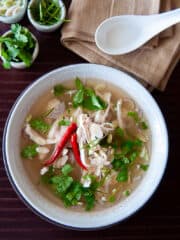 Shredded Chicken and Lemongrass Soup - Rachel Cooks Thai