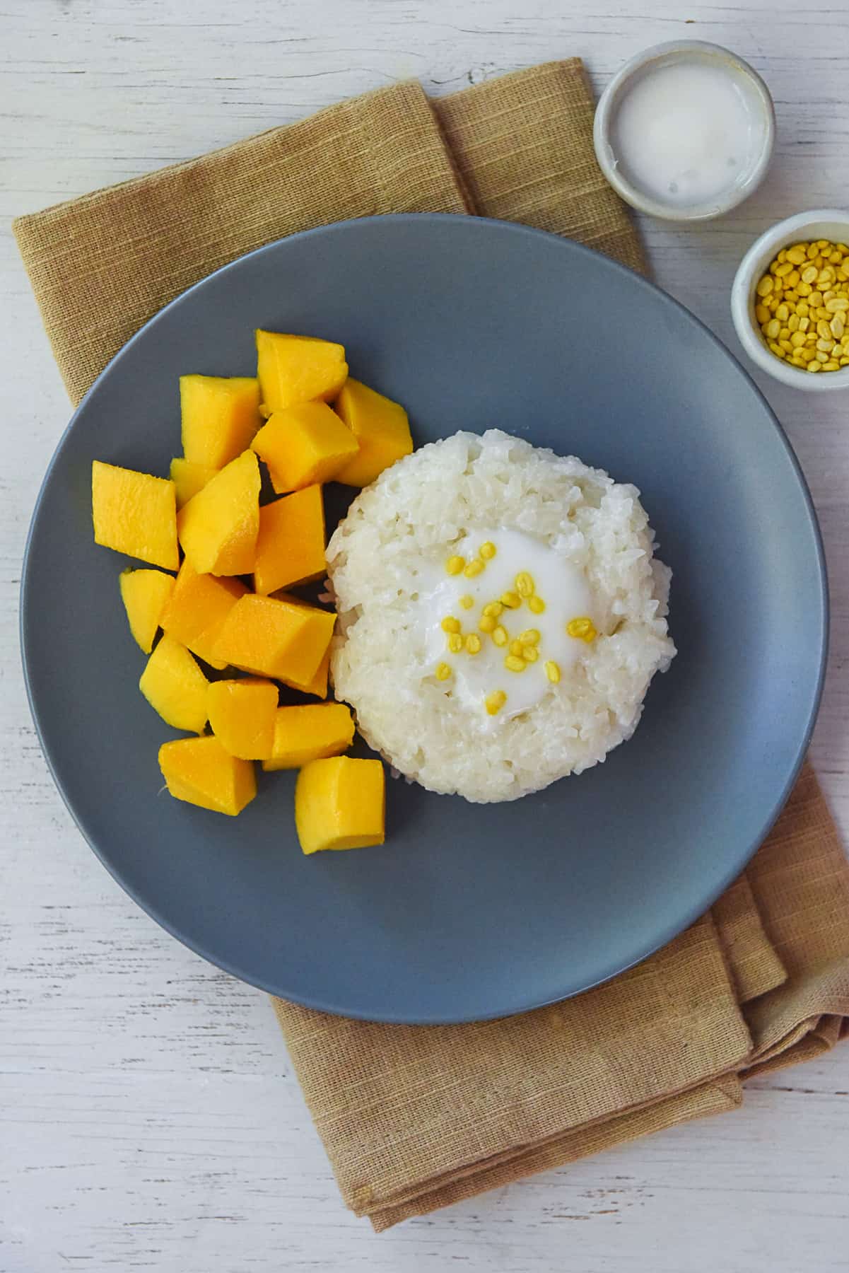 Mango Sticky Rice Presentation - Cubed