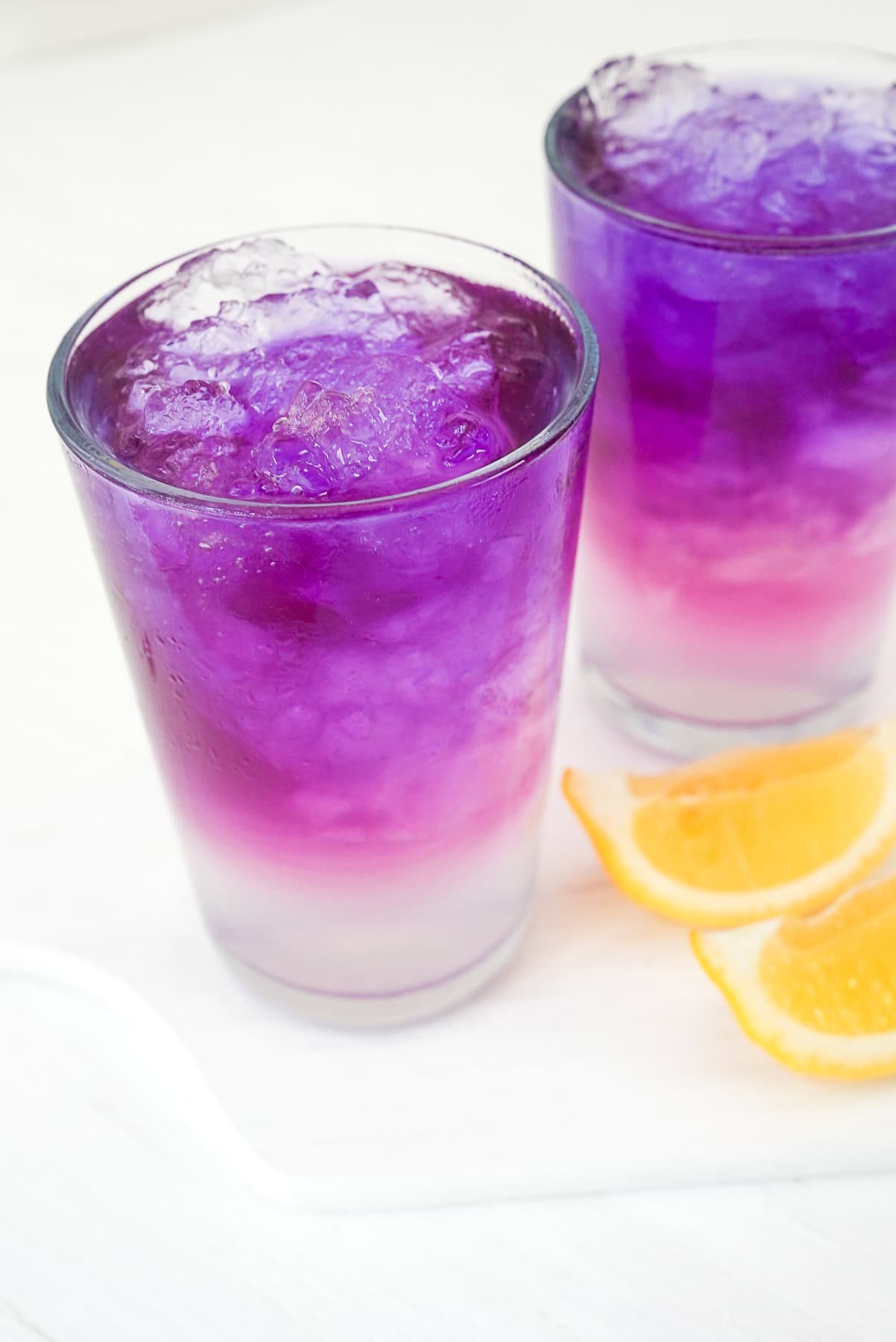 Butterfly Pea Lemonade with Layered Effect