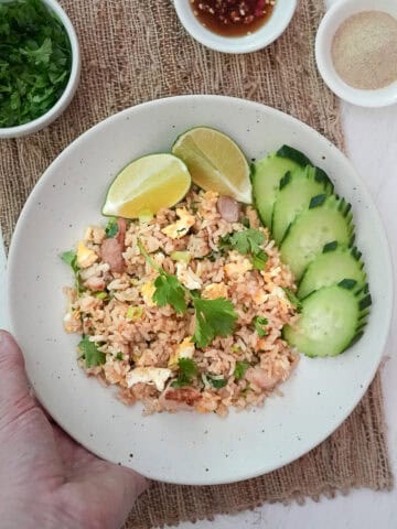 Thai fried rice with chicken